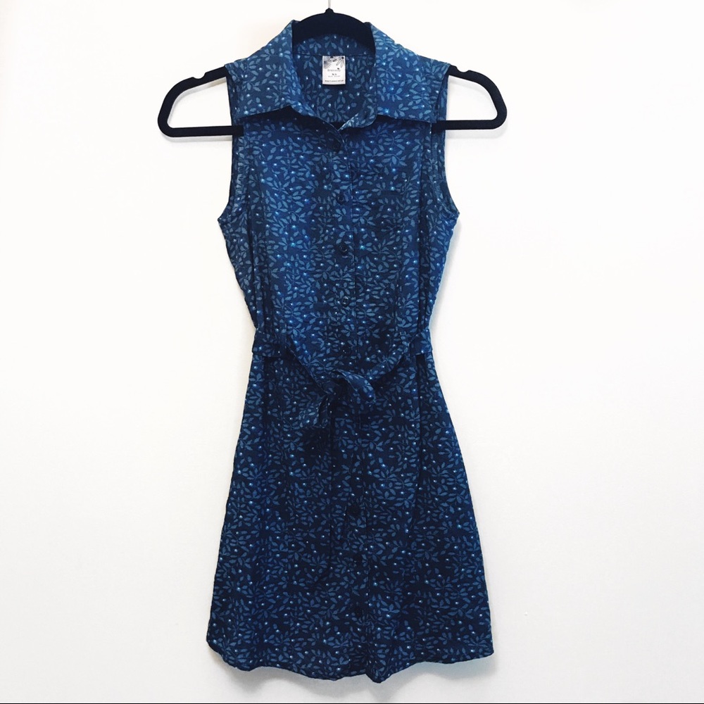 Blue Floral Mini Dress
